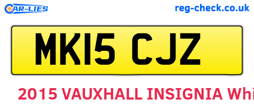MK15CJZ are the vehicle registration plates.