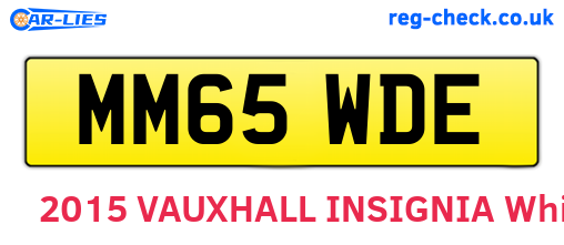 MM65WDE are the vehicle registration plates.