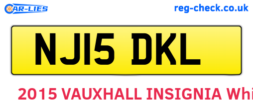 NJ15DKL are the vehicle registration plates.