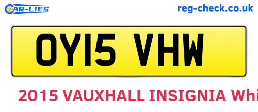 OY15VHW are the vehicle registration plates.
