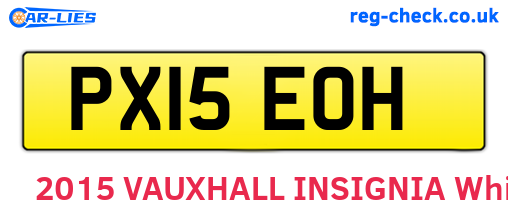 PX15EOH are the vehicle registration plates.
