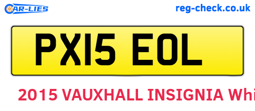 PX15EOL are the vehicle registration plates.