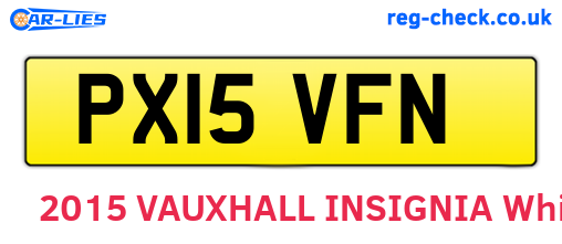 PX15VFN are the vehicle registration plates.