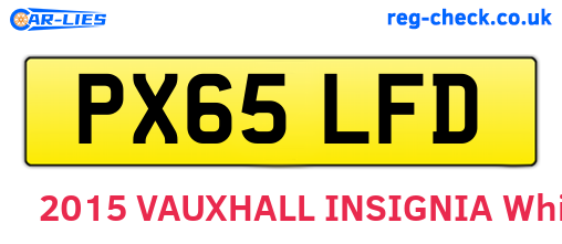 PX65LFD are the vehicle registration plates.