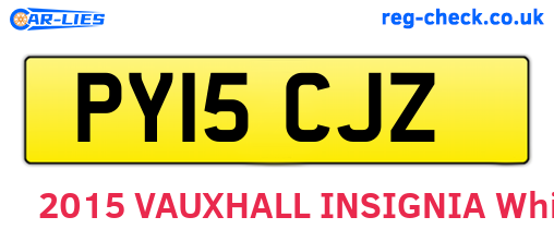 PY15CJZ are the vehicle registration plates.
