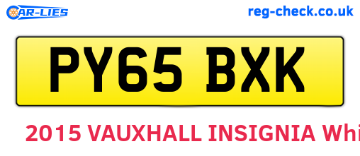 PY65BXK are the vehicle registration plates.