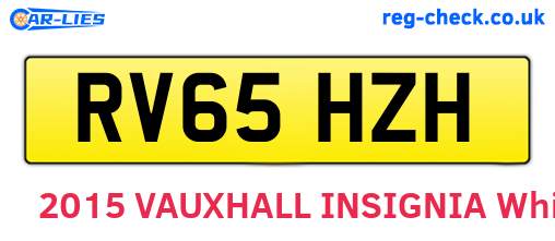 RV65HZH are the vehicle registration plates.