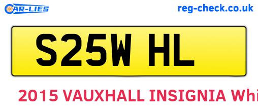 S25WHL are the vehicle registration plates.