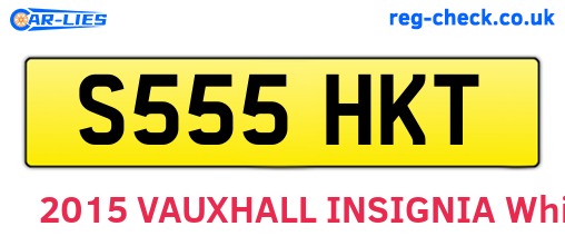 S555HKT are the vehicle registration plates.