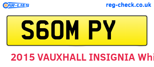 S60MPY are the vehicle registration plates.