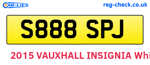 S888SPJ are the vehicle registration plates.