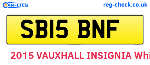 SB15BNF are the vehicle registration plates.