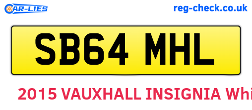 SB64MHL are the vehicle registration plates.