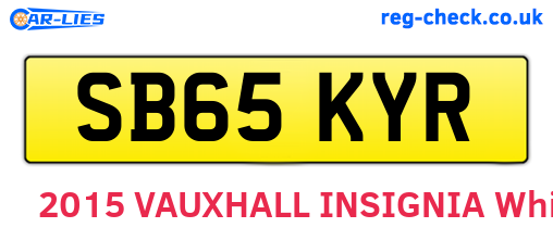 SB65KYR are the vehicle registration plates.