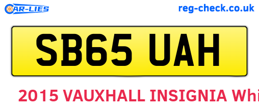 SB65UAH are the vehicle registration plates.