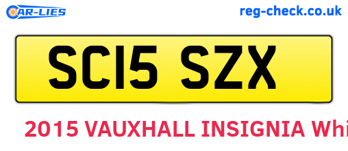 SC15SZX are the vehicle registration plates.