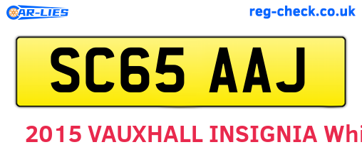 SC65AAJ are the vehicle registration plates.