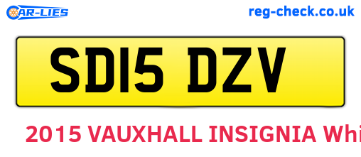 SD15DZV are the vehicle registration plates.