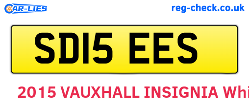 SD15EES are the vehicle registration plates.