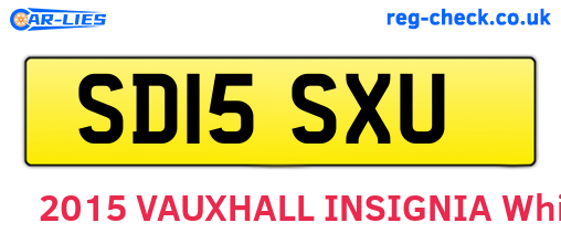 SD15SXU are the vehicle registration plates.