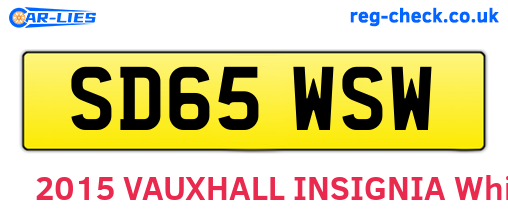 SD65WSW are the vehicle registration plates.
