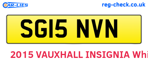 SG15NVN are the vehicle registration plates.