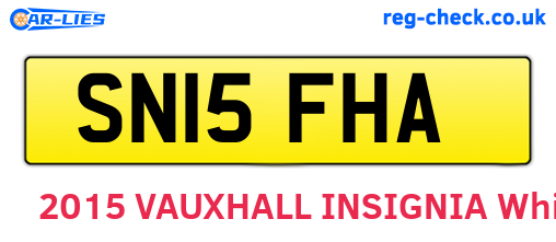 SN15FHA are the vehicle registration plates.