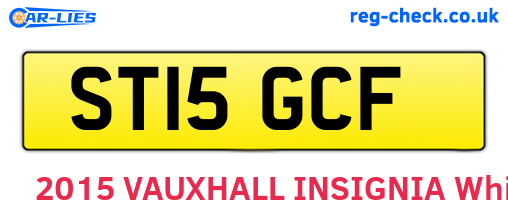 ST15GCF are the vehicle registration plates.