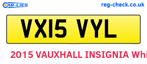 VX15VYL are the vehicle registration plates.