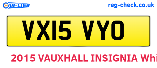 VX15VYO are the vehicle registration plates.