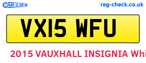 VX15WFU are the vehicle registration plates.