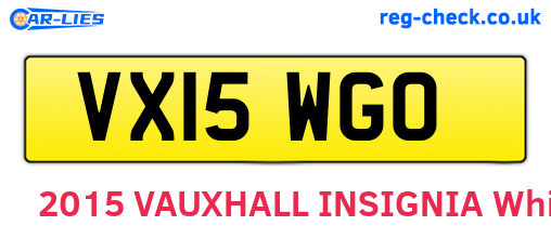 VX15WGO are the vehicle registration plates.