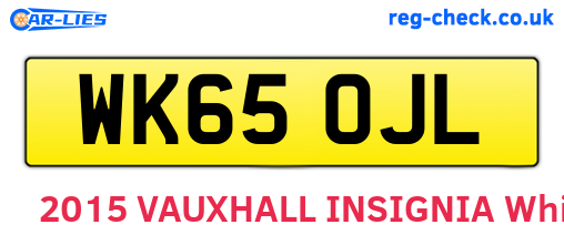 WK65OJL are the vehicle registration plates.