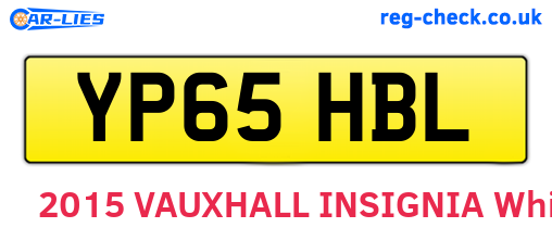 YP65HBL are the vehicle registration plates.