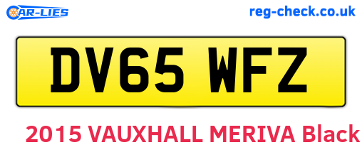 DV65WFZ are the vehicle registration plates.
