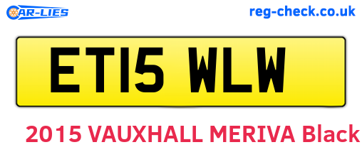 ET15WLW are the vehicle registration plates.