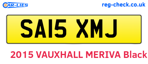 SA15XMJ are the vehicle registration plates.