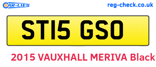 ST15GSO are the vehicle registration plates.