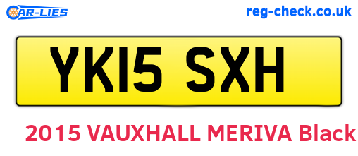 YK15SXH are the vehicle registration plates.