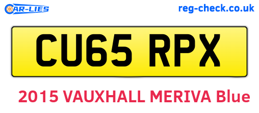 CU65RPX are the vehicle registration plates.