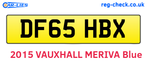 DF65HBX are the vehicle registration plates.