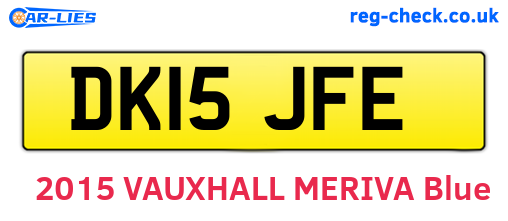 DK15JFE are the vehicle registration plates.
