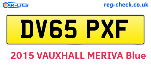 DV65PXF are the vehicle registration plates.
