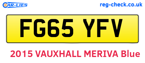 FG65YFV are the vehicle registration plates.