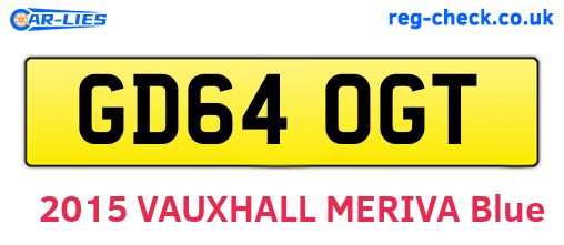 GD64OGT are the vehicle registration plates.
