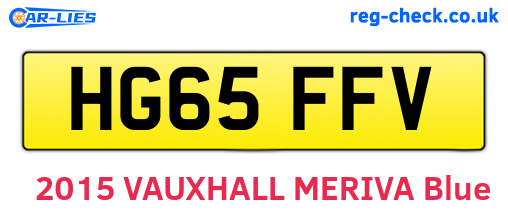 HG65FFV are the vehicle registration plates.