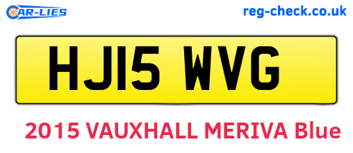 HJ15WVG are the vehicle registration plates.