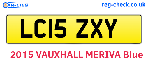 LC15ZXY are the vehicle registration plates.