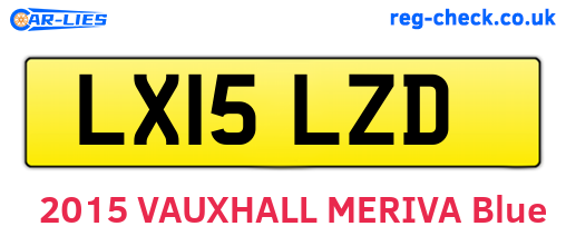 LX15LZD are the vehicle registration plates.