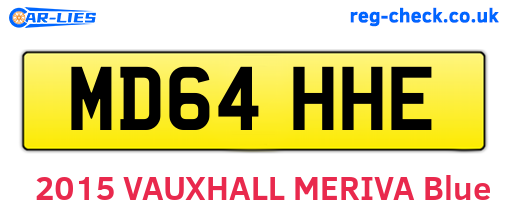 MD64HHE are the vehicle registration plates.